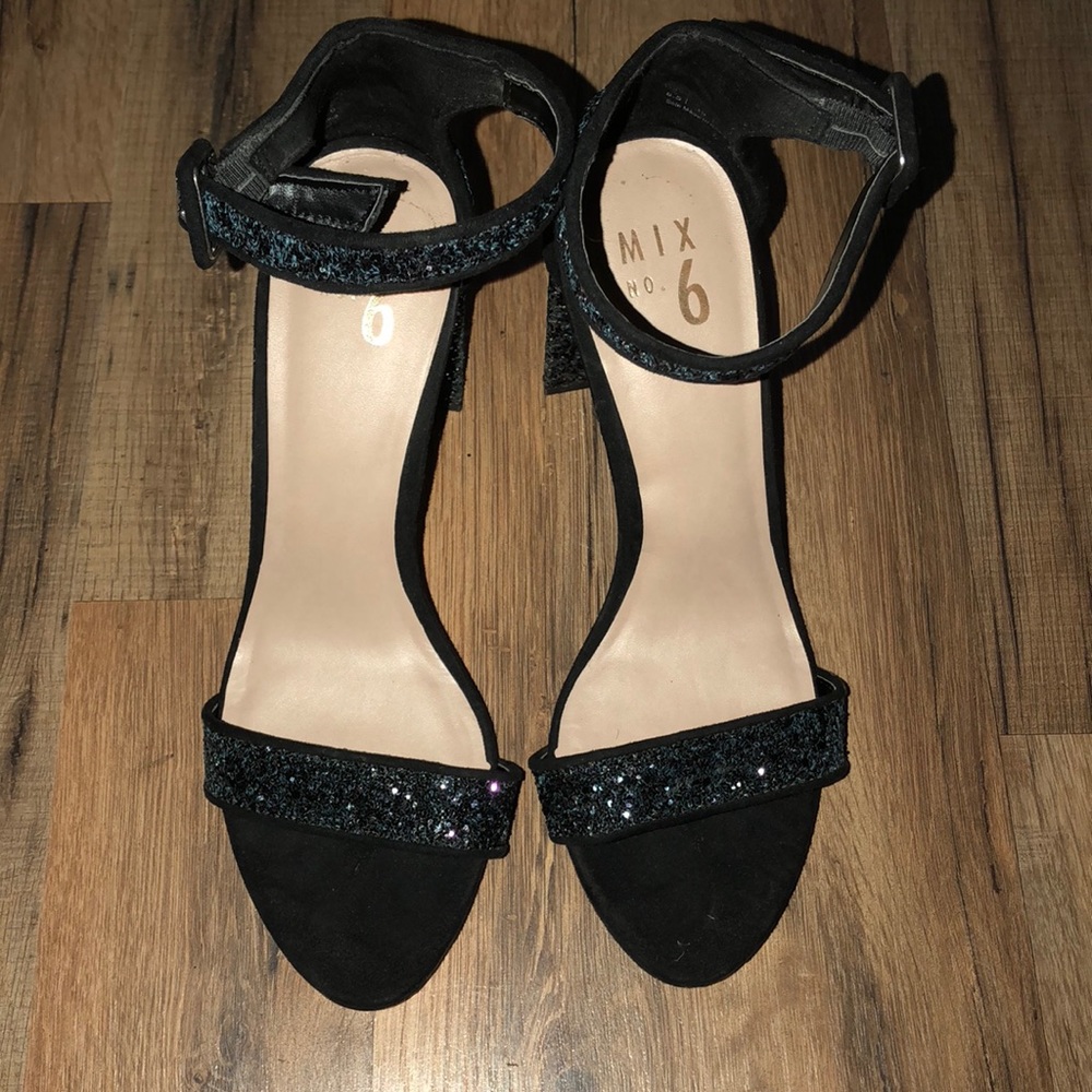 sparkly navy heels